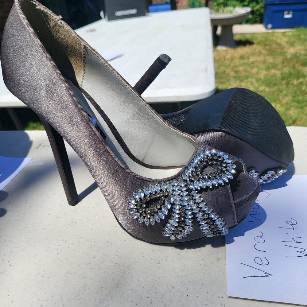 Vera Wang "White Collection" size 7 and 1/2 Heels